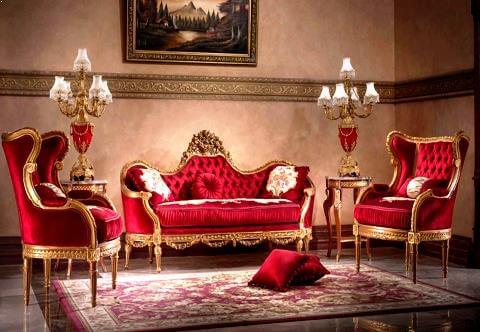 Royal Louis XVI style carved and giltwood three pieces Corbeille Salon Set of one Sofa and pair of Bergère à Oreille
