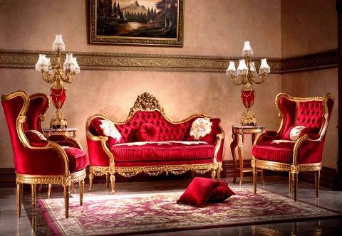 Louis XVI style carved and giltwood Corbeille Sofa Set of one Sofa and pair of Bergère à Oreille