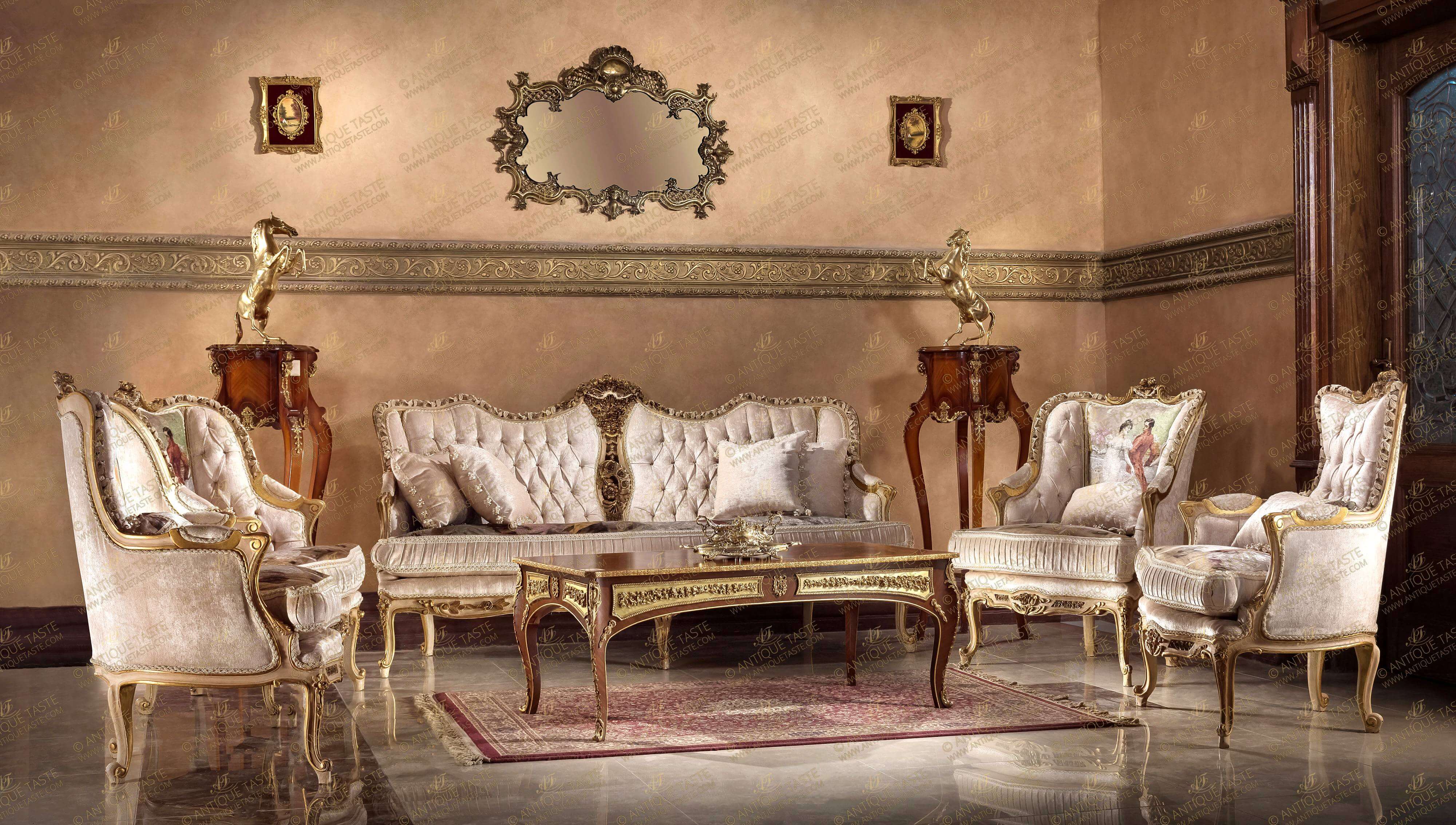 Antique French Louis XV Style Armchairs