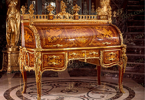 King Louis XV Cylindrical Secretary Desk