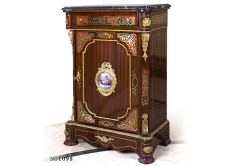 Napoleon III Louis XIV Boulle style Meuble D’Appui, Sèvres porcelain and ormolu mounted