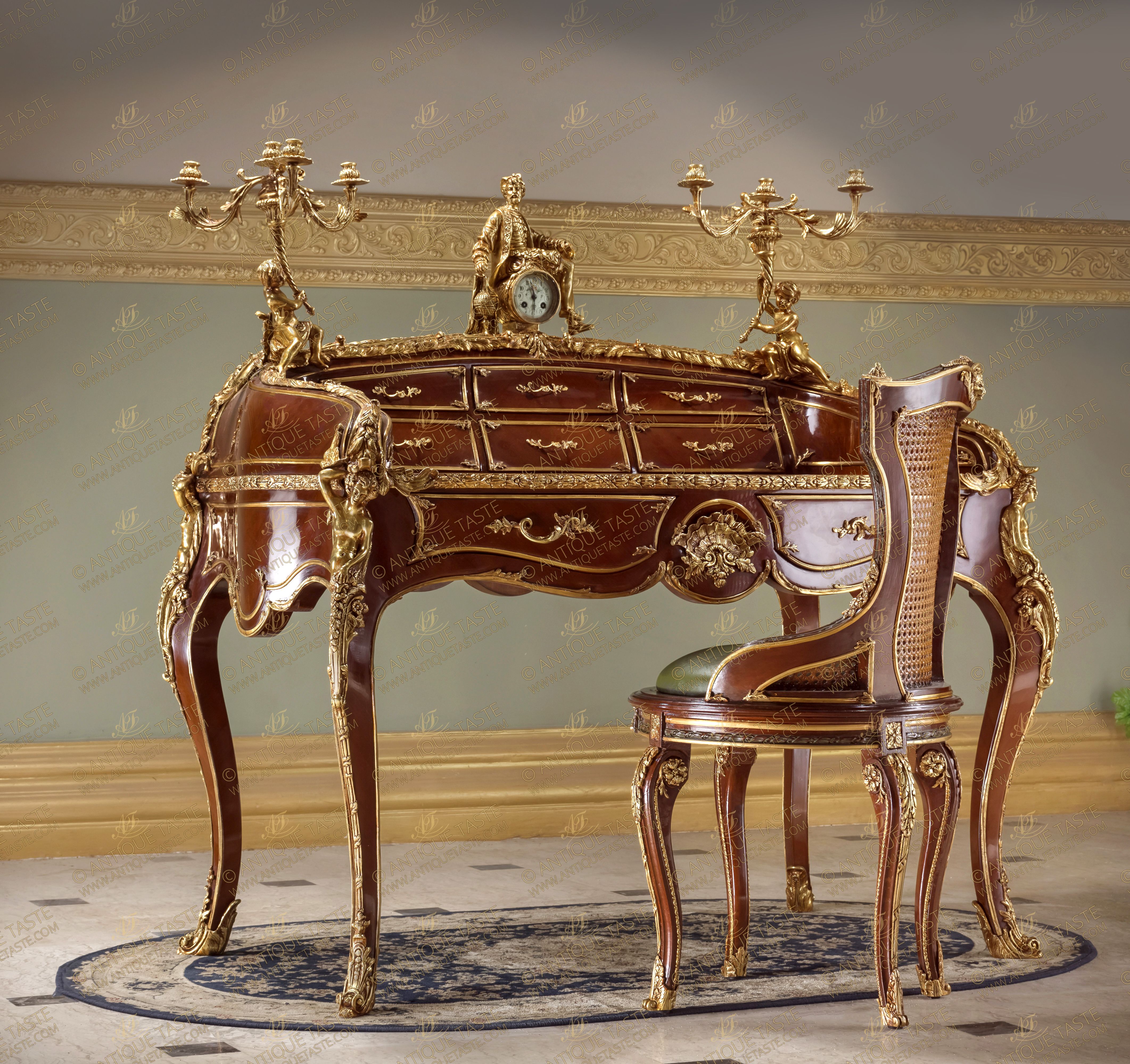 François Linke Louis XV Rococo style ormolu-mounted Royal Ladies Secretary  Desk