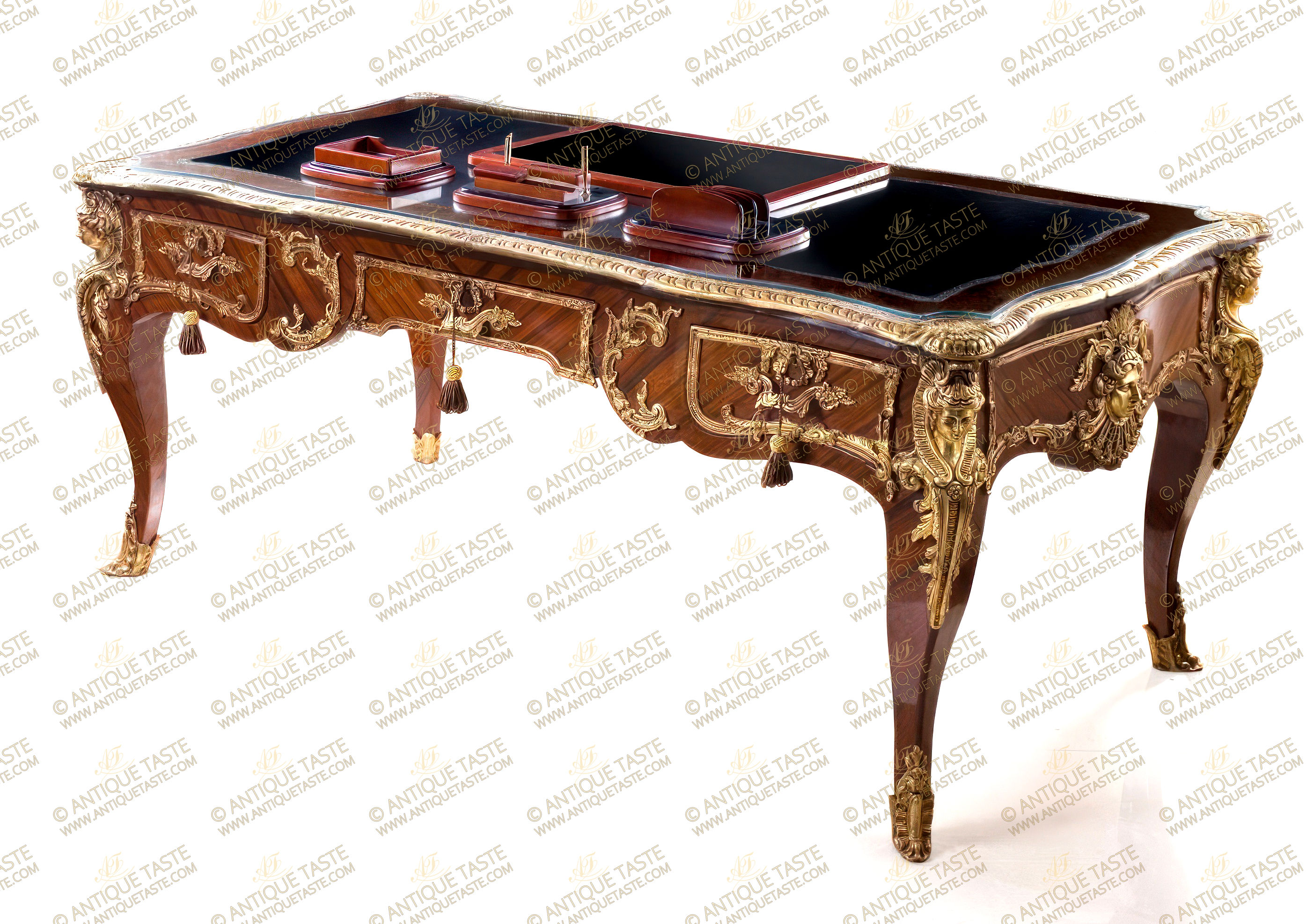 Louis XV style desk with 3 drawers with marquetry  Furniture styles,  Furniture, Antique reproduction furniture