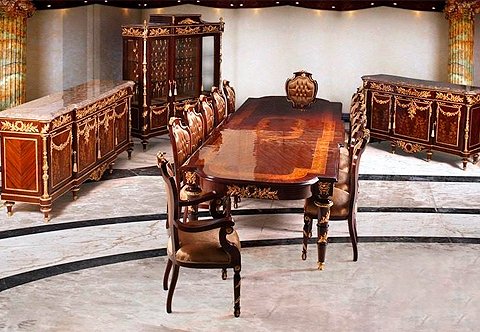 Royal Louis XVI Dining Room Set after the model by Frédéric Durand