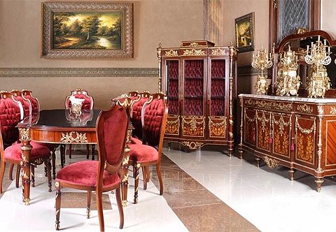 Marie-Antoinette French Louis XVI ormolu-mounted Dining Room Set