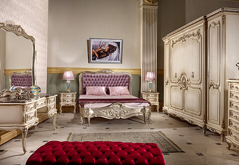 Louis XV Silvered Bedroom Set