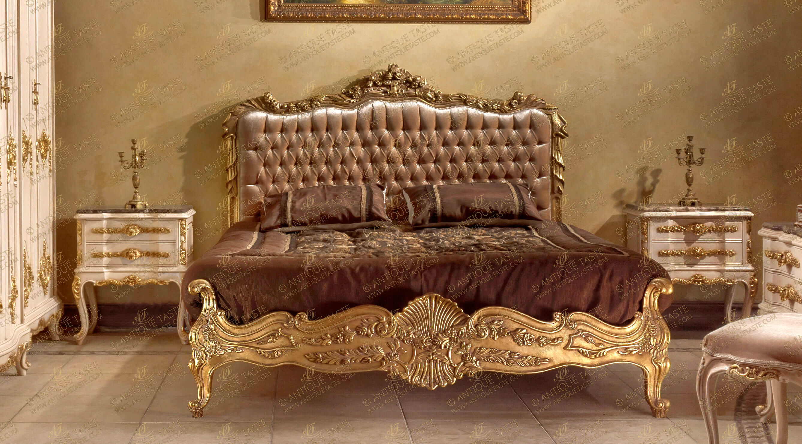 19th century italian baroque style bedroom set