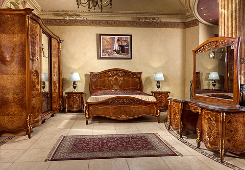 Louis XV Walnut Bedroom Set