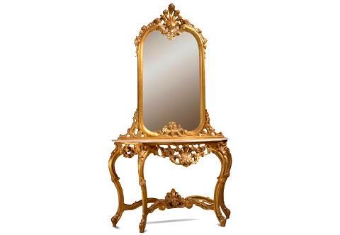 Louis XV Mirror Console Table