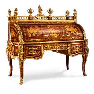 antique style desk and french bureau plat, Luxurious Desk, Bureau and office furniture, Bureau du Roi, lady's desk, Louis xv desk, Louis xvi desk, Louis XIV desk, André Charles Boulle desk, bureau plat, French style desk, françois linke Bureau de Dame, English style desk, Italian style desk, leather top desk, roll top desk, marquetry desk, kidney shape desk, bureau de dame, half moon style desk, custom made french desk