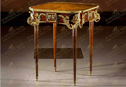 François Linke and Jean-Henri Riesener Louis XVI style La Table Aux Muses Side Table