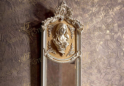 French Louis XV Rococo and Rocaille style off-white painted and patinated Pier Pillar Mirror