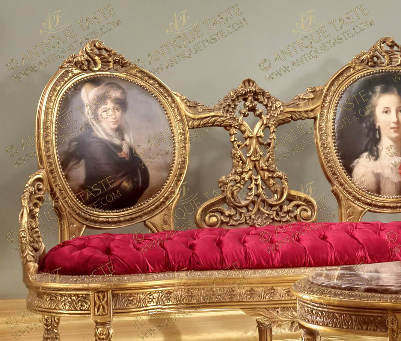 Louis XV Rococo Rocaille style caned carved and gilded Sofa Set