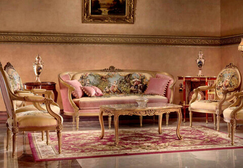 Seating antique furniture and upholstery of chair, arm chair, bergère, throne arm chairs, fauteuil, office chairs, canapé, salon sets, sofa, bar stools, banquette, gilded salon set, love seat, Biedermeier arm chair, Empire style swivel arm chair , foot stools, Mr & Mrs arm chairs, French style seating antique furniture, French style salon, Italian style seating antique furniture, Louis XV salon set, Louis XVI style sofa, living room and reception room use for luxury homes,