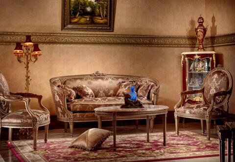 Seating antique furniture and upholstery of chair, arm chair, bergère, throne arm chairs, fauteuil, office chairs, canapé, salon sets, sofa, bar stools, banquette, gilded salon set, love seat, Biedermeier arm chair, Empire style swivel arm chair , foot stools, Mr & Mrs arm chairs, French style seating antique furniture, French style salon, Italian style seating antique furniture, Louis XV salon set, Louis XVI style sofa, living room and reception room use for luxury homes,