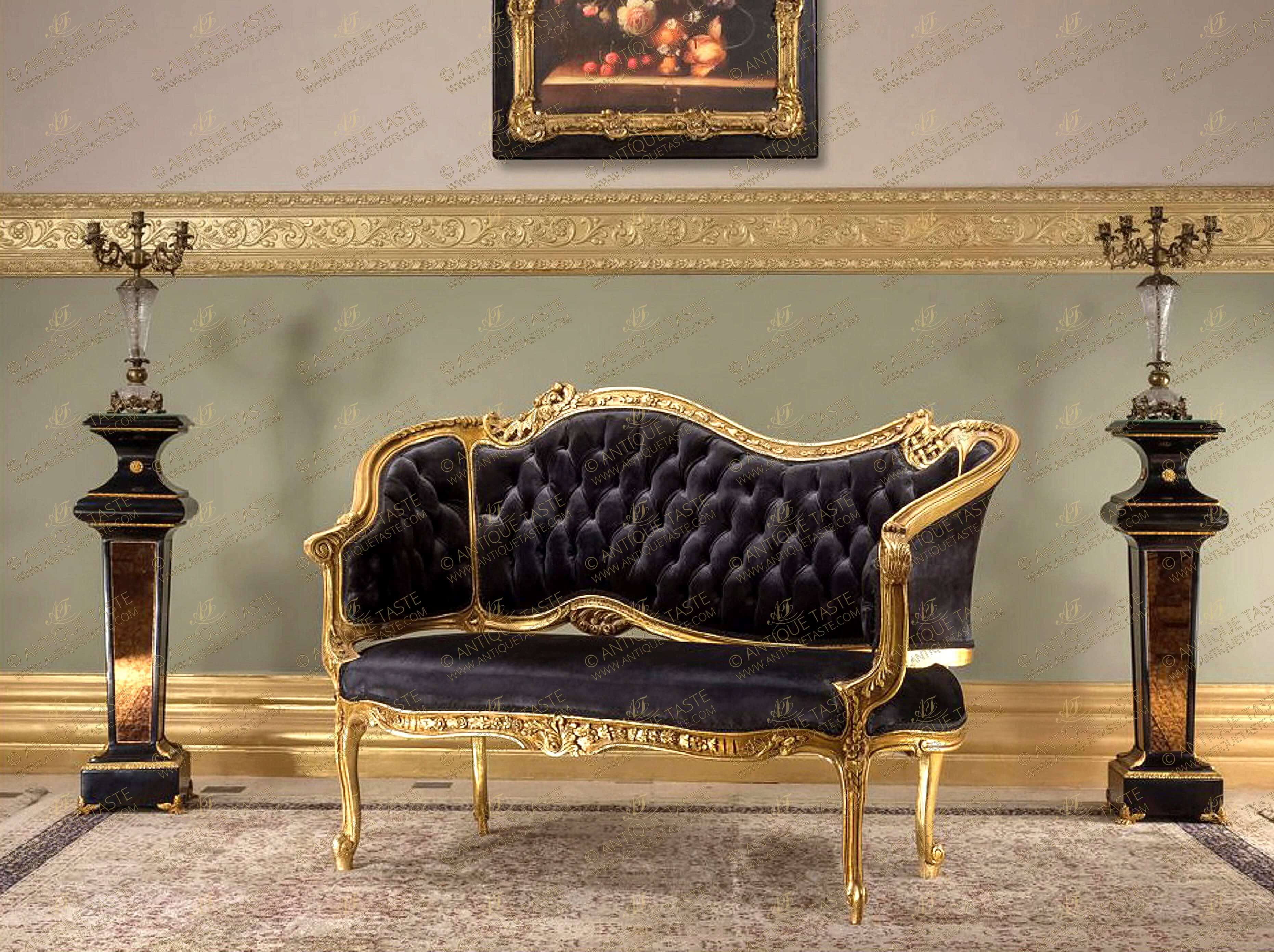 French Louis XV Rococo style hand carved and patinated Royal