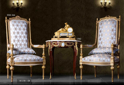 Seating antique furniture and upholstery of chair, arm chair, bergère, throne arm chairs, fauteuil, office chairs, canapé, salon sets, sofa, bar stools, banquette, gilded salon set, love seat, Biedermeier arm chair, Empire style swivel arm chair , foot stools, Mr & Mrs arm chairs, French style seating antique furniture, French style salon, Italian style seating antique furniture, Louis XV salon set, Louis XVI style sofa, living room and reception room use for luxury homes,