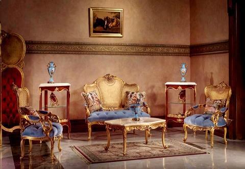 French Louis XV Rococo Rocaille style caned, hand carved and foil gilded petite adorable Sofa Set