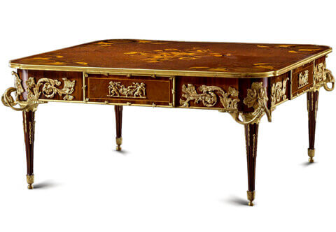 La Table Aux Muses” François Linke and Jean-Henri Riesener Louis XVI style center coffee table