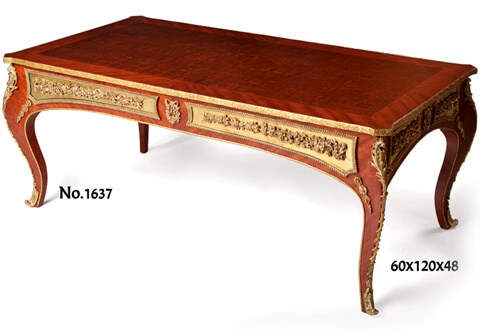 French Louis XV ormolu-mounted Parquetry and veneer inlaid ormolu lattice sides Coffee Table