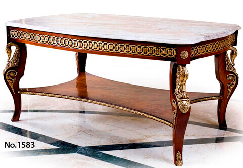 Napoleon 2nd Empire style ormolu swan mounted Coffee Table