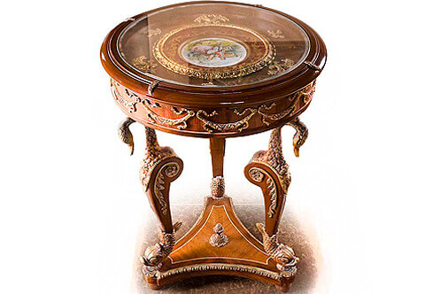 Napoleon Second Empire Style gilt-ormolu-mounted porcelain Sevres top Display End Table / Salon bijouterie