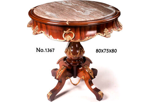 French 19th century ormolu-mounted Palisander veneer inlaid Round Pedestal Table