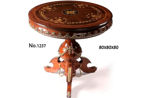 Napoleon III ormolu-mounted marquetry and veneer inlaid Pedestal Center Table