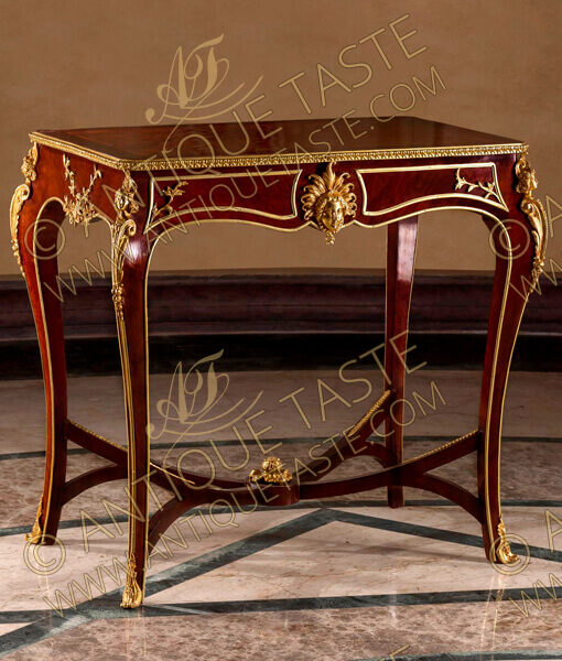 François Linke and Léon Messagé Belle Époque Louis XV Style Gilt-Ormolu Mounted Table De Salon