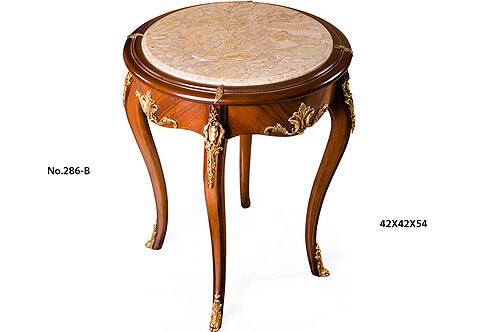 French Louis XV style ormolu-mounted inset marble topped cabriole legs dumbwaiter Side Table
