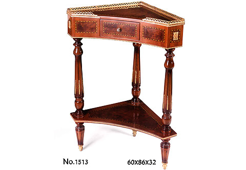 Henry Dasson Louis XVI style triangular undertier Corner Table
