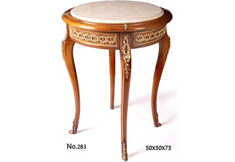 Louis XV kidney shaped style ormolu mounted marquetry and veneer inlaid undertier Side Table