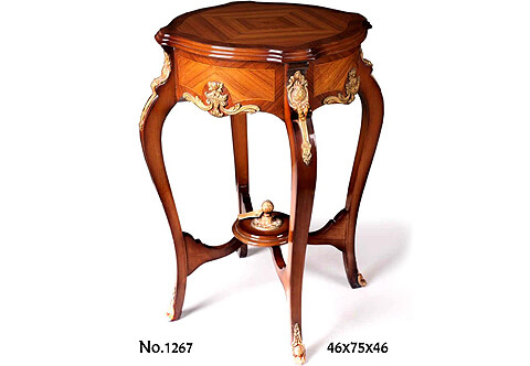 French Louis XVI style ormolu-mounted veneer inlaid Occasional Table