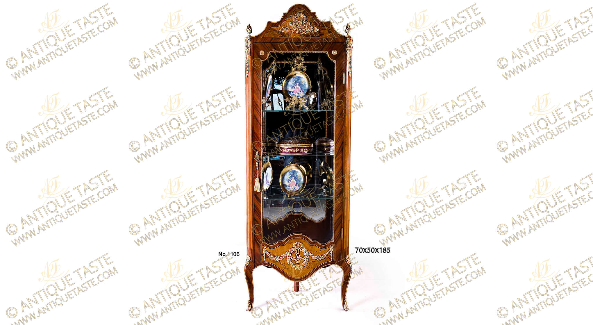XVI Furniture Louis Reproductions French Display style Corner Vitrine, Louis Cabinet, XV